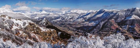 Vallée de La Jordanne, hiver, Cantal - Tirage photo