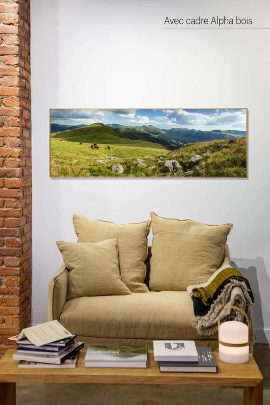 Plateau du Luchard, Cantal - Cadre en bois (en option)